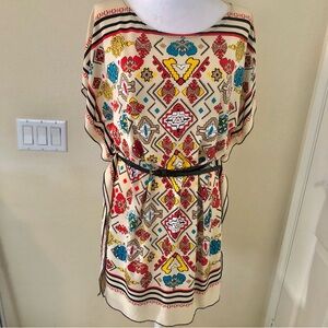 Metaphor Colorful Patterned Aztec Pattered Mini Dress